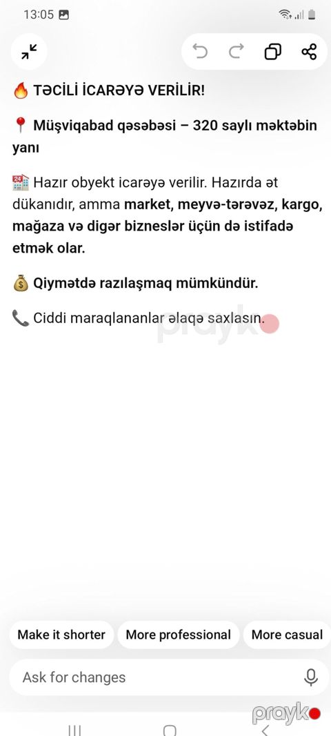 icarəyə verilir – Müşviqabad qəsəbəsi, 320 saylı məktəbin — Pirəkəşkül