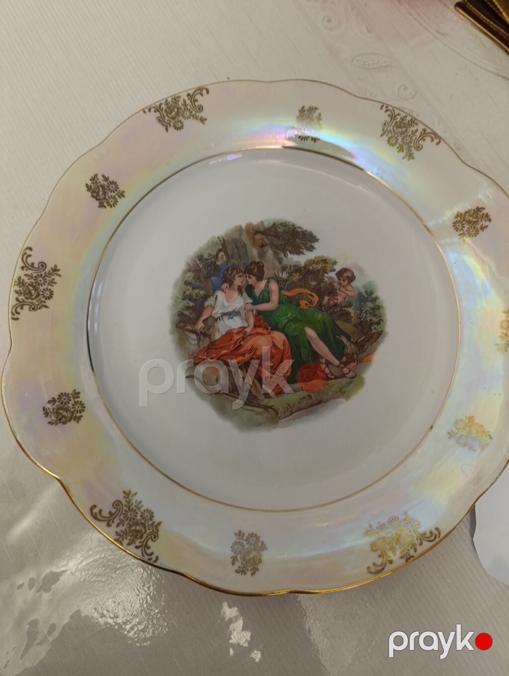 Çay dəsti, rəng - Qızılı, Farfor, Yaponiya — Süfrə qabı, Bakı (5)