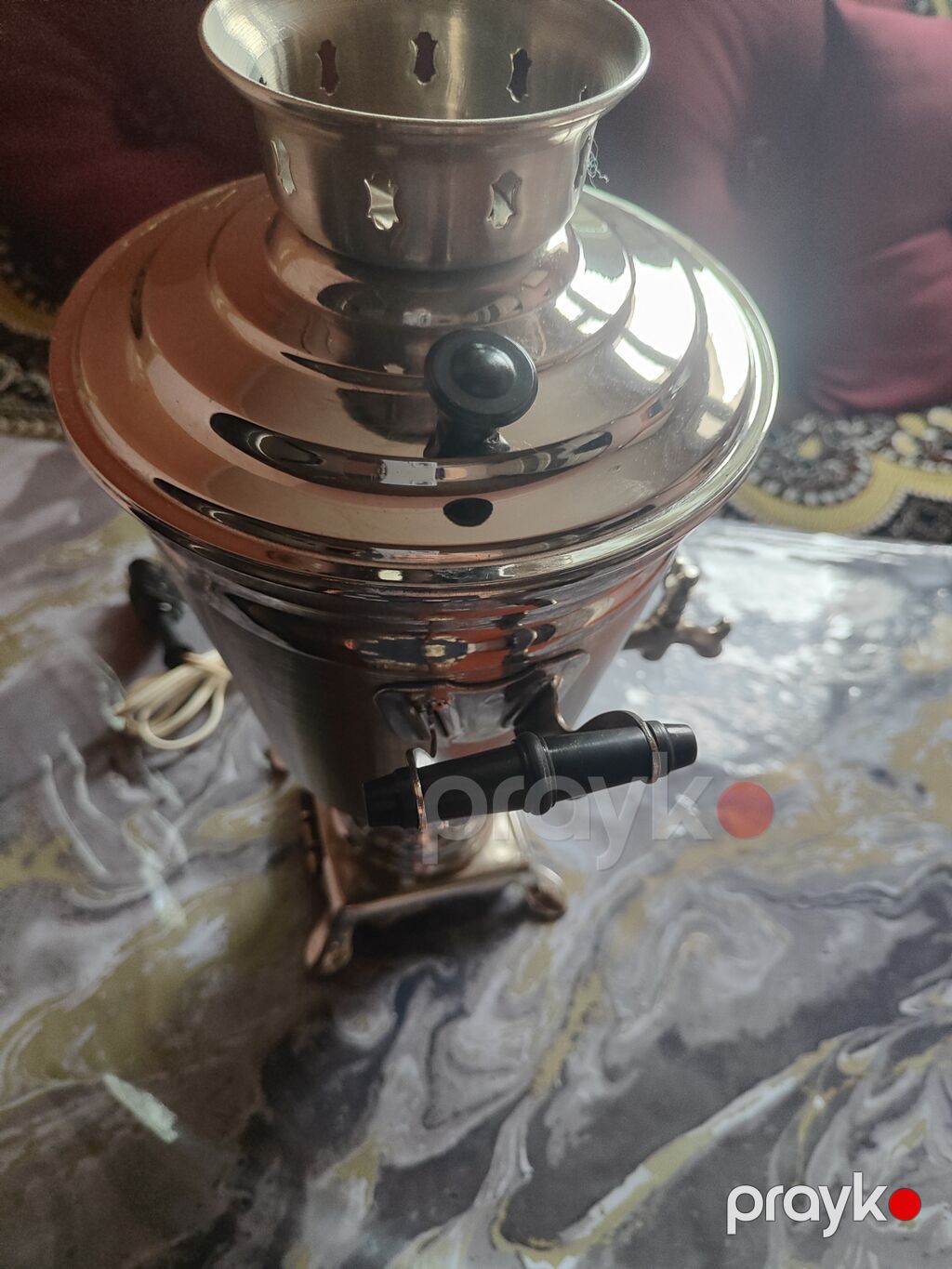 Sovetin Elektrik samovar 4 lit. - Klassik metal korpus, relyefli səth — Samovarlar, Bakı (2)