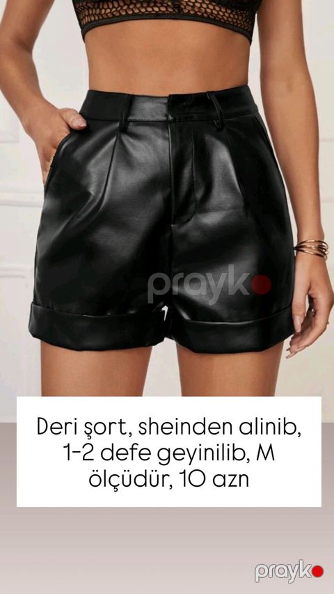Qadın dəri şort - Brend/mağaza: Shein - Material: eko-dəri (parlaq — Bakı