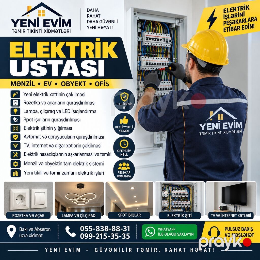 Yeni Evim — Mənzil, Villa və Ofis Təmiri — Təmir xidmətləri, Bakı (2)