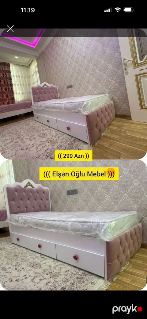 Tək nəfərlik çarpayı – Elşən Oğlu Mebel Qiymət: 299 AZN - Zərif — Bakı