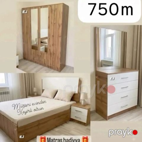 Yataq otağı dəsti – 750 m Dəst tərkibi: - 2 qapılı güzgülü şkaf — Xırdalan