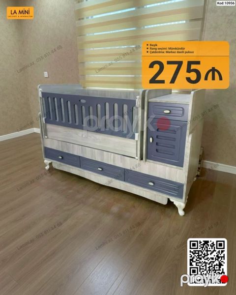Beşik – funksional uşaq çarpayısı - Model: Kod 10956 (La Mini) — Bakı