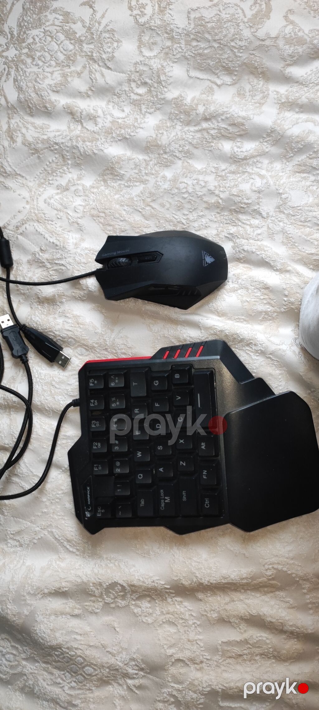 Rampage Miracle-K1 təkəlli oyun klaviaturası + Rebel Gaming GM840 — Klaviaturalar və siçanlar, Bakı (2)
