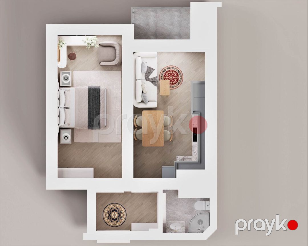 Satılır 1 otaqlı yeni tikili 60.4 m² — Mənzil, Gəncə (6)