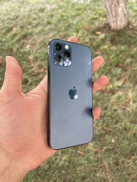 IPhone 12 Pro, 128 GB, Pacific Blue, Zəmanət, Simsiz şarj, Face ID — Bakı