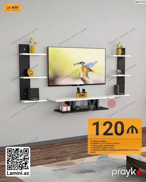 Televizor altlığı – La Mini (Kod: 1413) - Ölçülər: Dərinlik 35 sm — Bakı