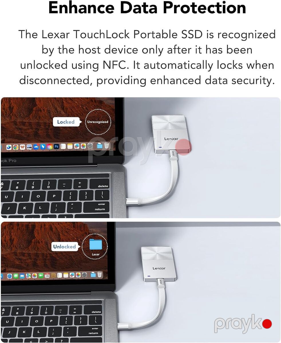 Lexar TouchLock Portable SSD 1TB — Kompüterlər və noutbuklar, Bakı (2)