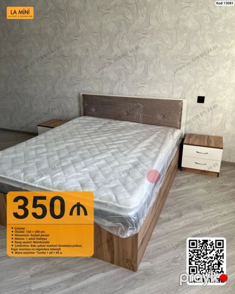 LA Mını yataq dəsti – Kod: 13081 - Çarpayı ölçüsü: 160 200 sm — Bakı