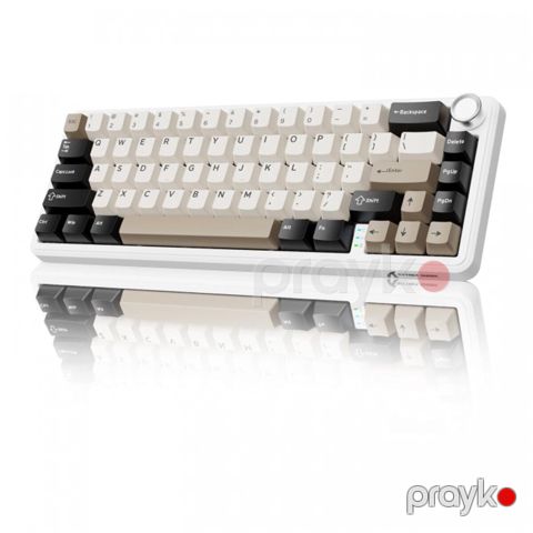 Klaviatura Attack Shark X66 Mechanical 60% RGB Strawberry Switch Wireless Keyboard /BT White — Bakı
