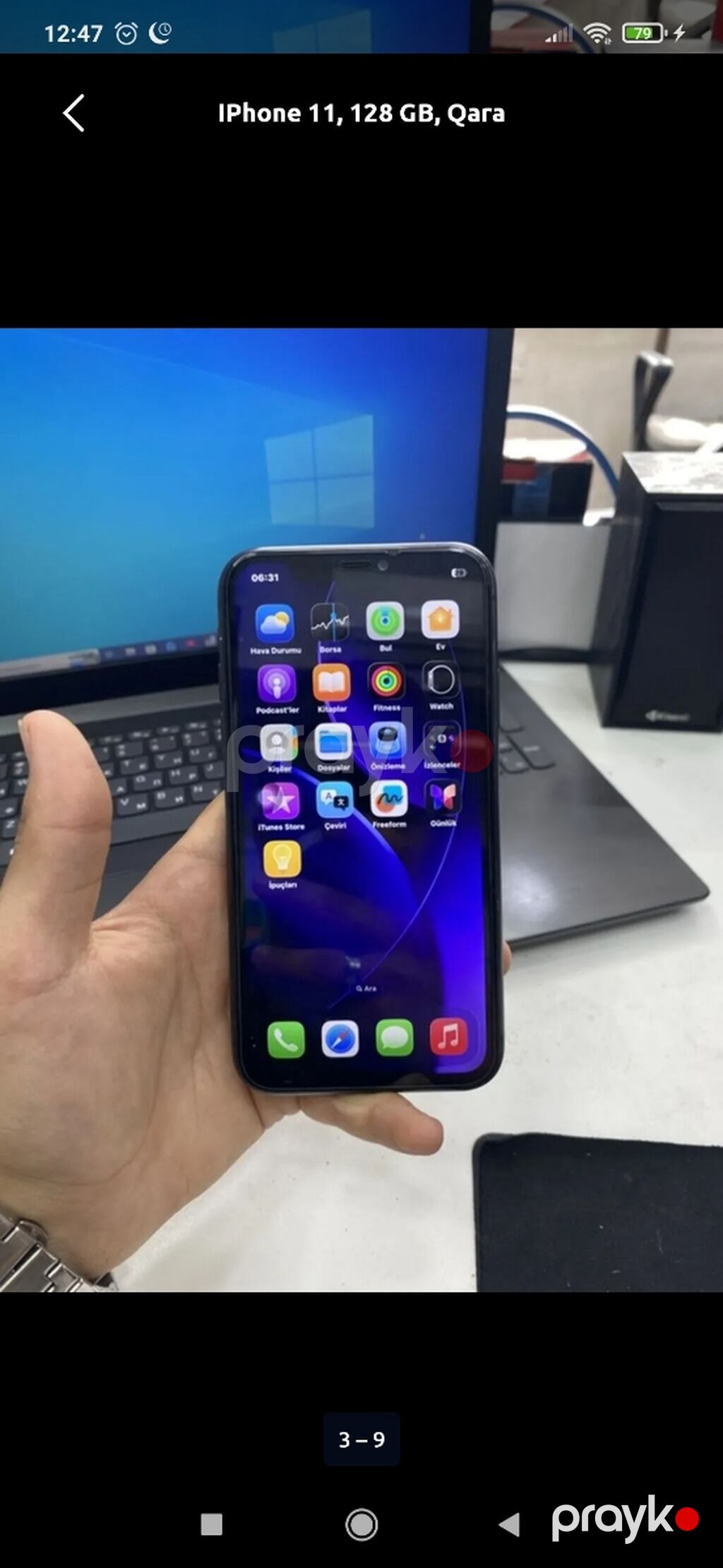IPhone 11, 128 GB, Qara, Face ID — Apple iPhone, Bakı (3)