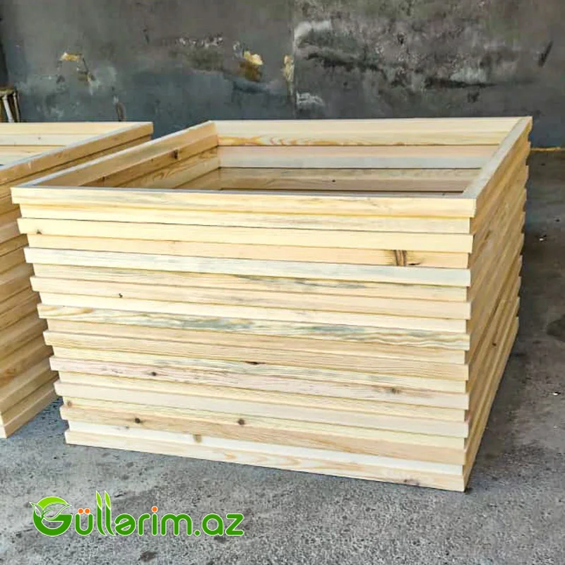 Taxta dibçək (Əl işi) 060 — Bağ dekorasiyası, Bakı (6)