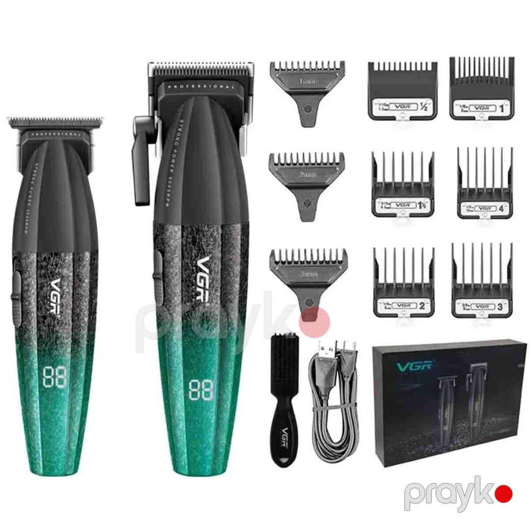 Professional təraş aparatı dəsti VGR 640 2500MAH 9000RPM Ceramic Blades Cord/Cordless — Gözəllik və səhiyyə, Bakı (9)