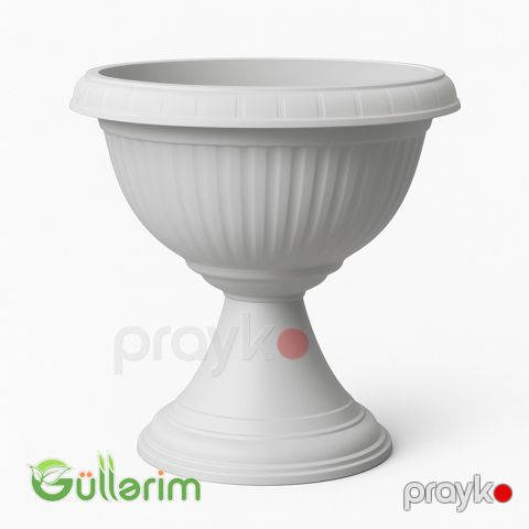 Klassik Formalı Ağ Podium Dibçək — Bakı