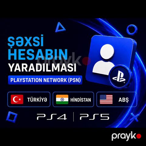 PlayStation Network (PSN) şəxsi hesabının yaradılması PS4 və PS5 — Bakı