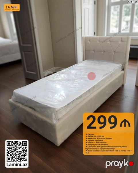 Çarpayı – La Mini (Kod: 4161) Ölçü: 90 200 sm Mexanizm — Bakı