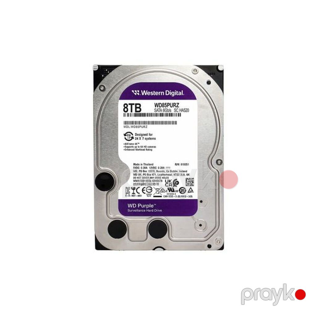 Western Digital WD Purple 8TB (WD82PURX / WD85PURZ) nəzarət sistemləri — Sabit diskləri, Bakı (3)
