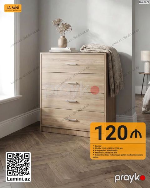Komod – LA Mını - Model kodu: 3676 - Ölçülər: Dərinlik 40 sm — Bakı