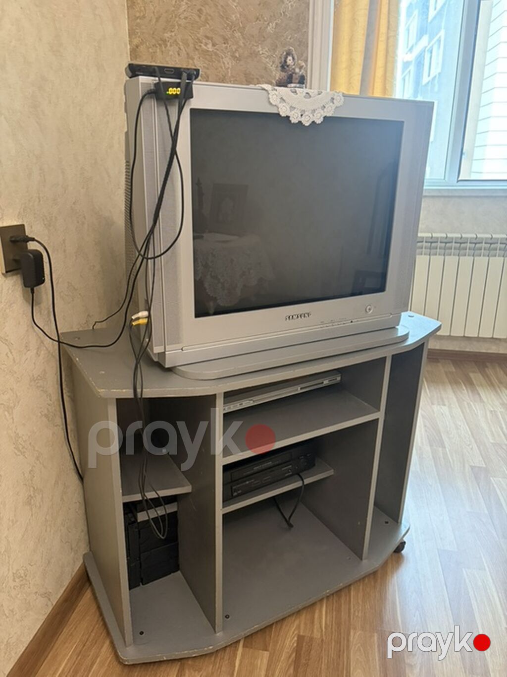 Samsung katod şüalı (CRT) televizor + TV stendi və qoşulu avadanlıqlar — Televizorlar, Bakı (4)