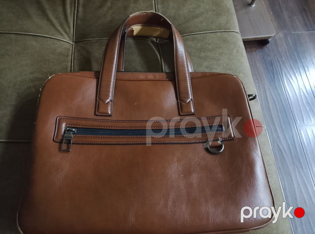 Portfel tipli kişi çantası – Zara - Material: qəhvəyi rəngdə süni — Noutbuk aksesuarları, Bakı (2)