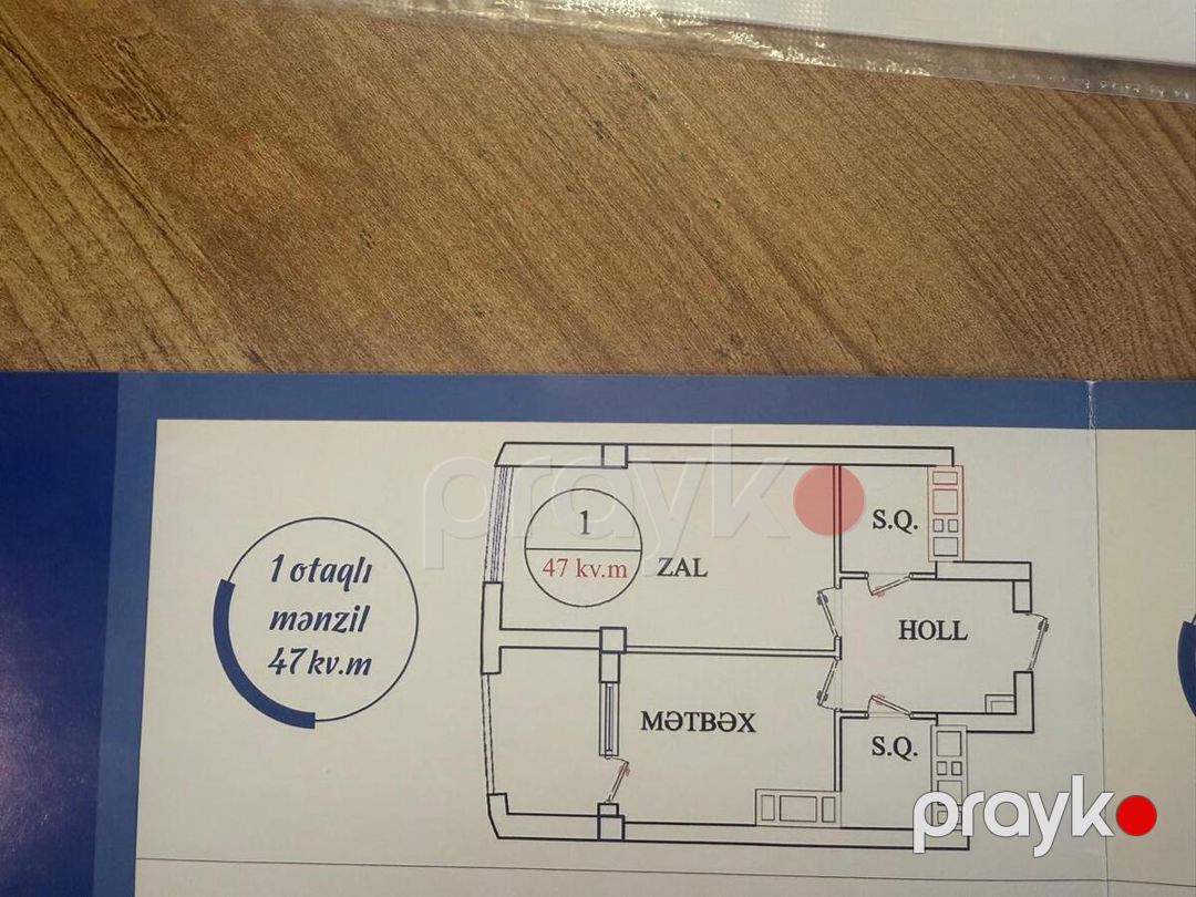 1-otaqlı yeni tikili, İlqar Abdullayev küç., 47 m² — Mənzil, Bakı (4)