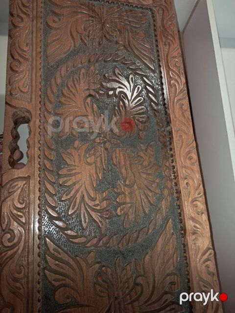 Əl oyma naxışlı taxta nərd taxtası - Material: Bütöv ağacdan (taxta) — Bakı
