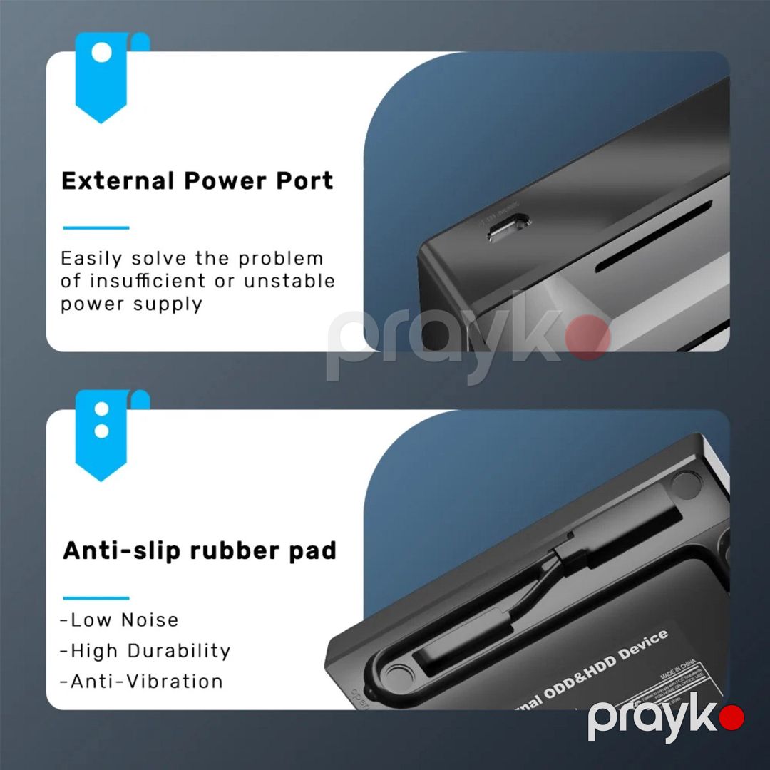 Unitek 5-i 1-də USB hub və xarici optik disk (Cd/dvd oxuyucu) cihazı — Periferik cihazlar, Bakı (5)