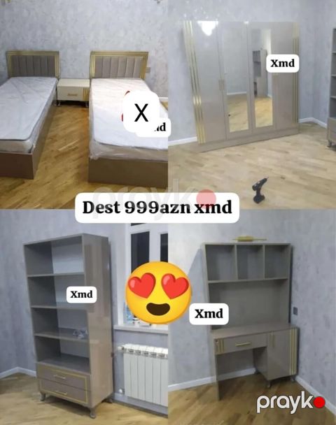 Uşaq/yeniyetmə otağı üçün tam mebel dəsti Tərkibi: - 2 ədəd tək — Bakı