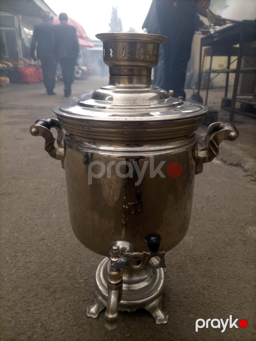 Klassik metal samovar – kömür/odla işləyən model - Material: qalın — Samovarlar, Bakı (2)