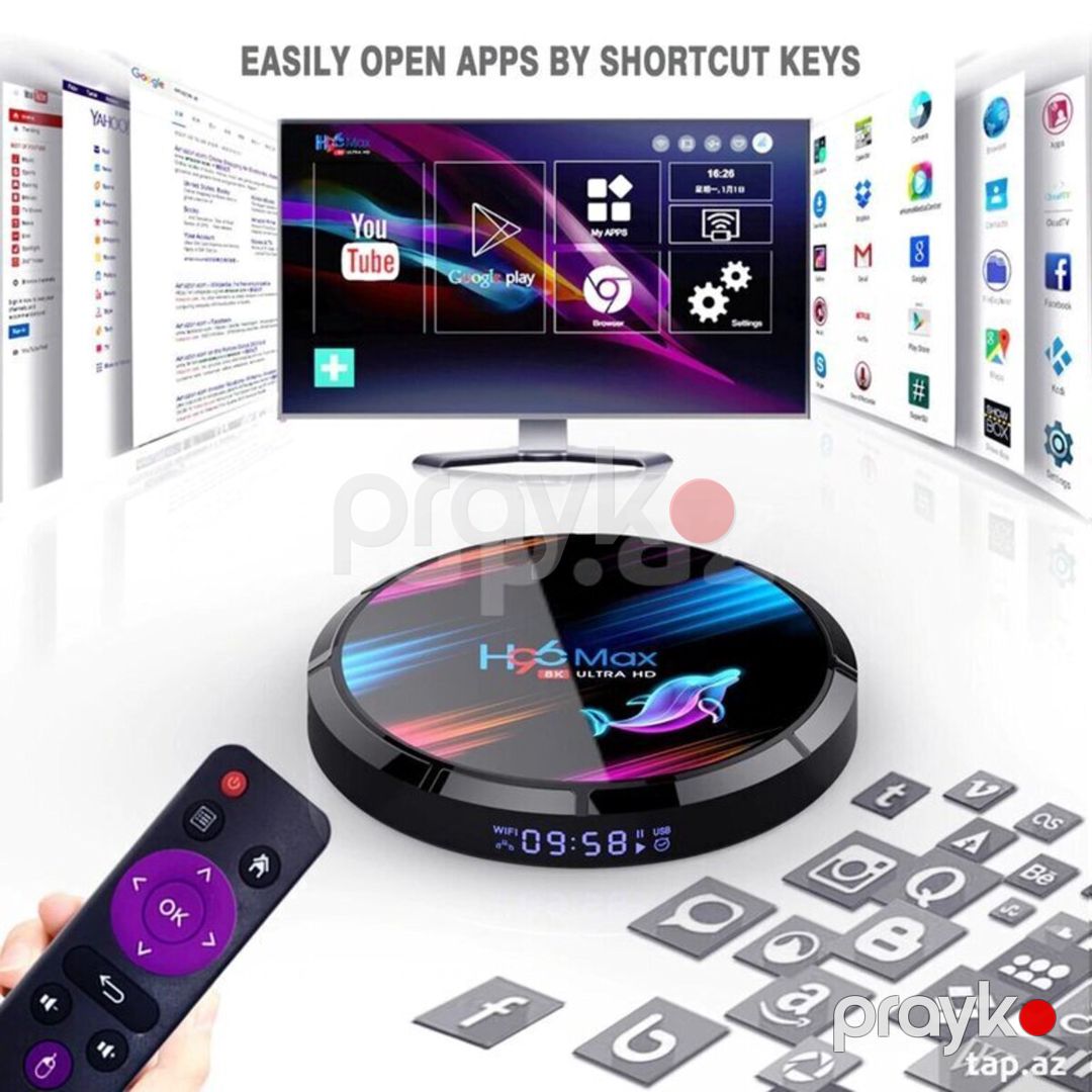 H96 Max 4/64 TV Box — TV və Video, Bakı (3)