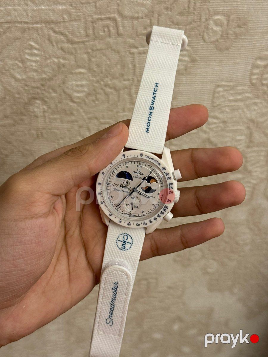 Omega Swatch Moonswatch Mission to the Earthphase qol saatı — Şəxsi əşyalar, Bakı (4)