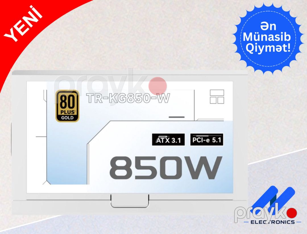 Qida bloku thermalrıght TR-KG850-W 80+ gold 850W — Kompüterlər və noutbuklar, Bakı (3)