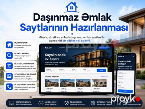 Daşınmaz əmlak saytlarının hazırlanması — Bakı