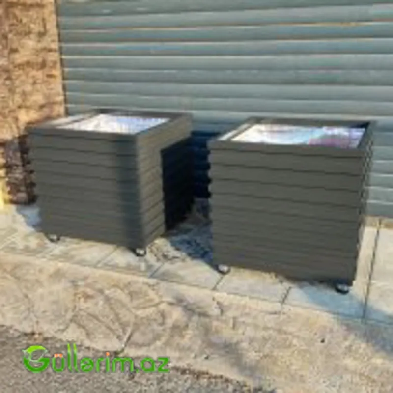 Taxta dibçək (Əl işi) 010 — Bağ dekorasiyası, Bakı (5)