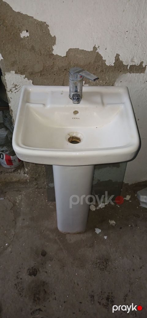 Cera markalı ayaqüstü lavabo (pedestal sink) - Material: keramika — Bakı