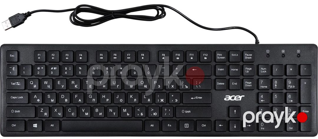 Acer Keyboard OKW020, 104key, Usb-a, En/ukr/ru — Periferik cihazlar, Bakı (2)