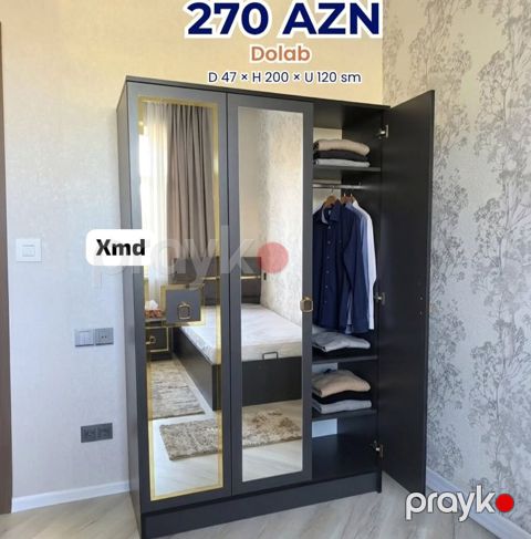 Dolab – 270 AZN Ölçülər: Dərinlik 47 sm Hündürlük 200 sm Uzunluq — Mehdiabad