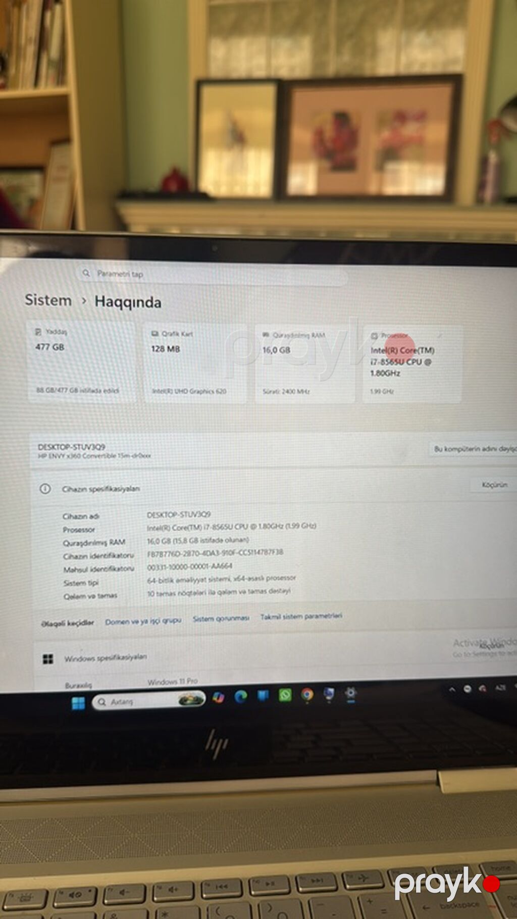 HP Envy x360 15 (convertible 2‑in‑1 noutbuk) - 15.6" toxunma ekranı — HP, Bakı (6)