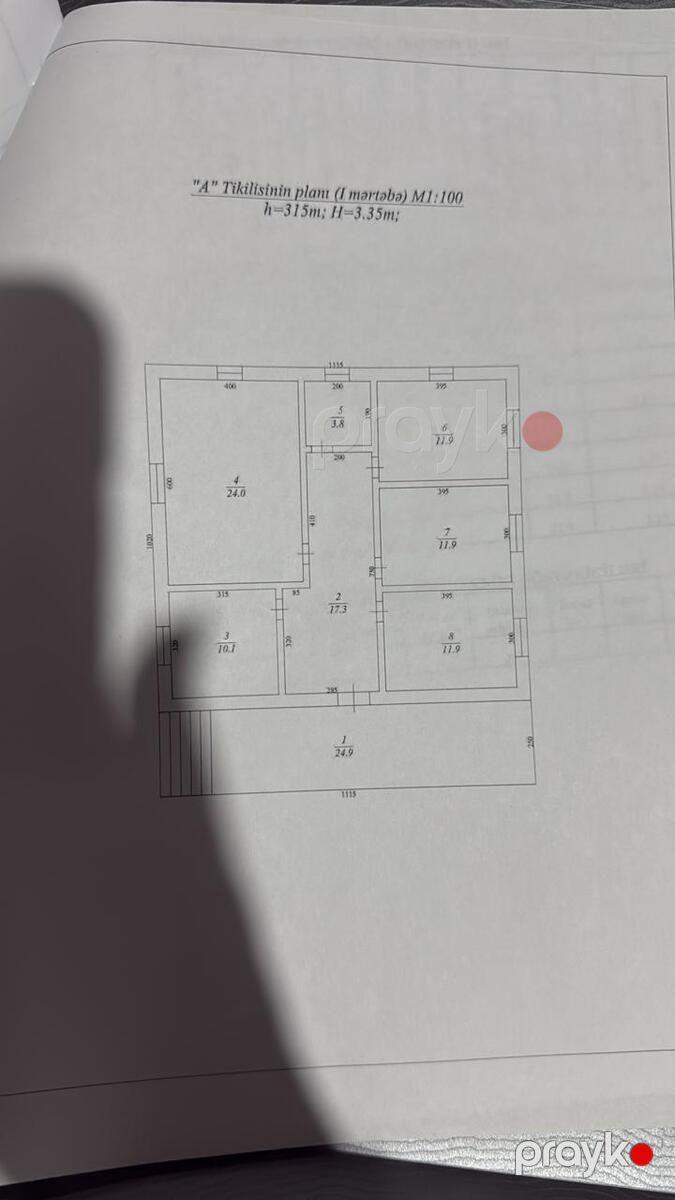Satılır 4 otaqlı həyət evi/bağ evi 91 m² — Ev, villa, Bakı (2)