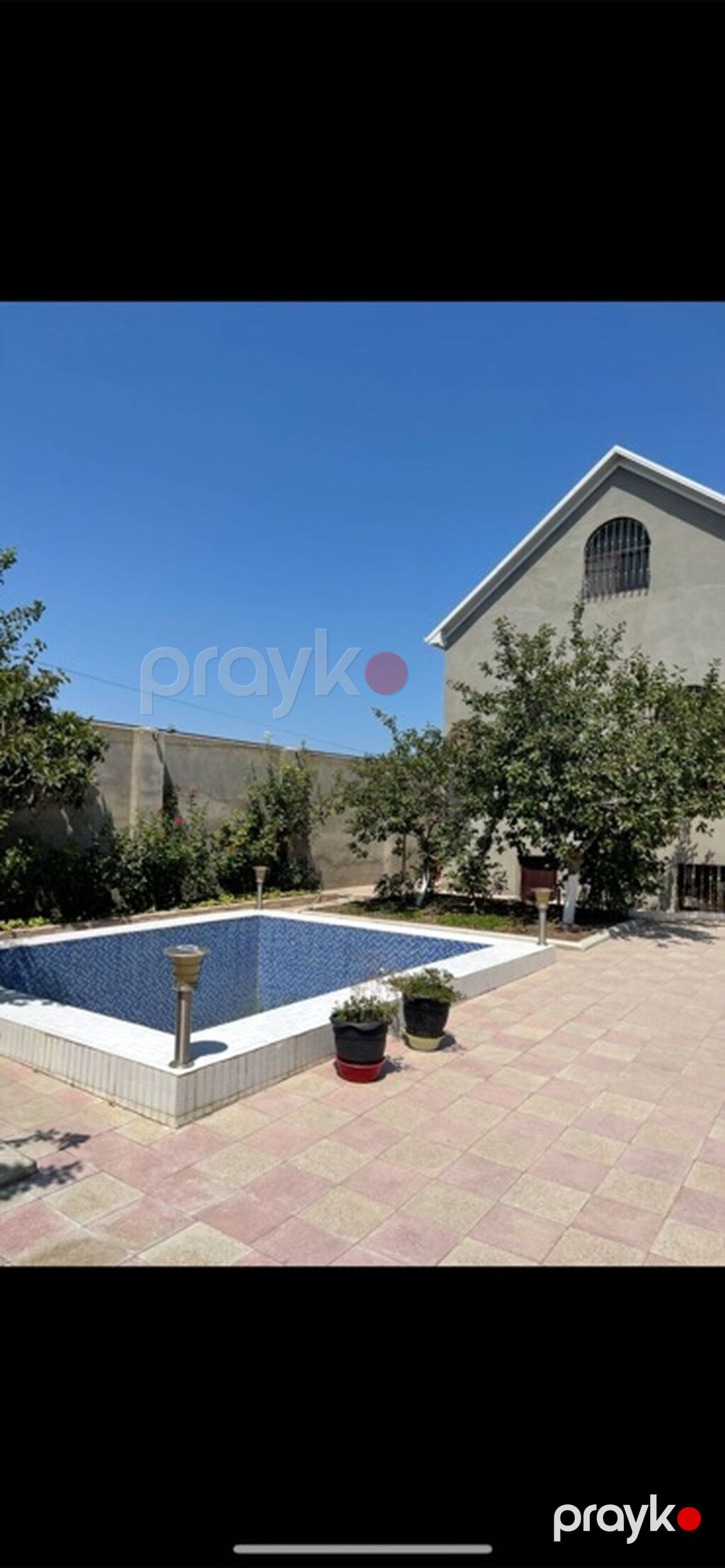 Hovuzlu həyət evi - Geniş, tam daş hasarla əhatələnmiş həyət — Ev, villa, Digah (2)