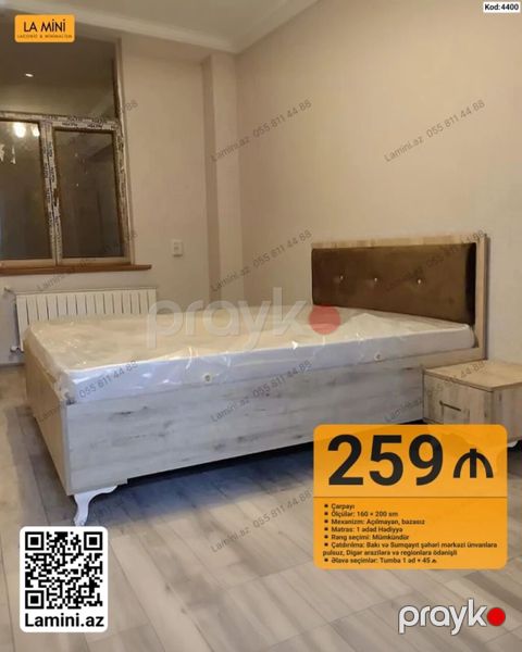 Məhsul: Çarpayı (Kod: 4400) - Ölçü: 160 200 sm - Mexanizm — Bakı