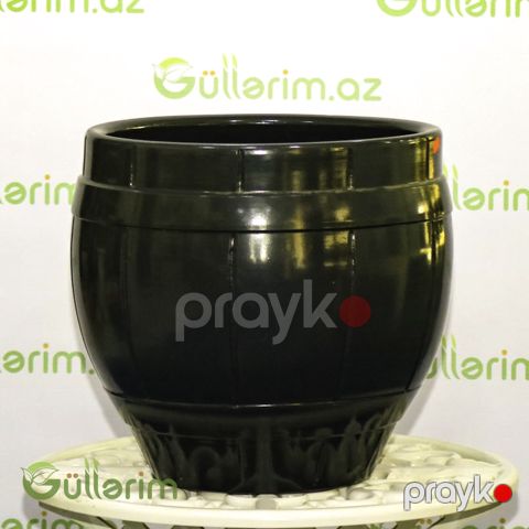 Parlaq Qara Plastik Dibçək — Bakı