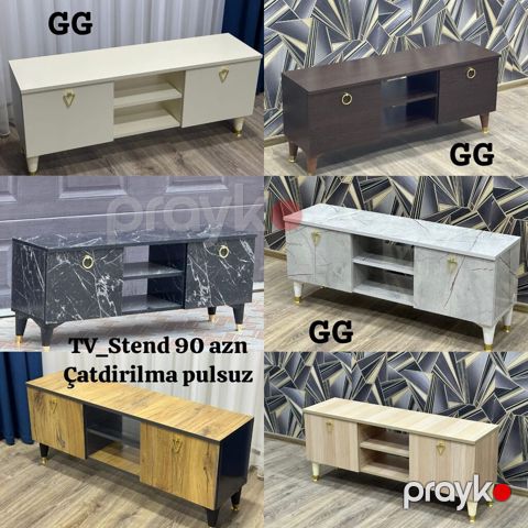 Yeni və Sifarişlə Tv_Stend 90_azn Ölçü 1.20_35_52 Rəng seçimi var — Bakı