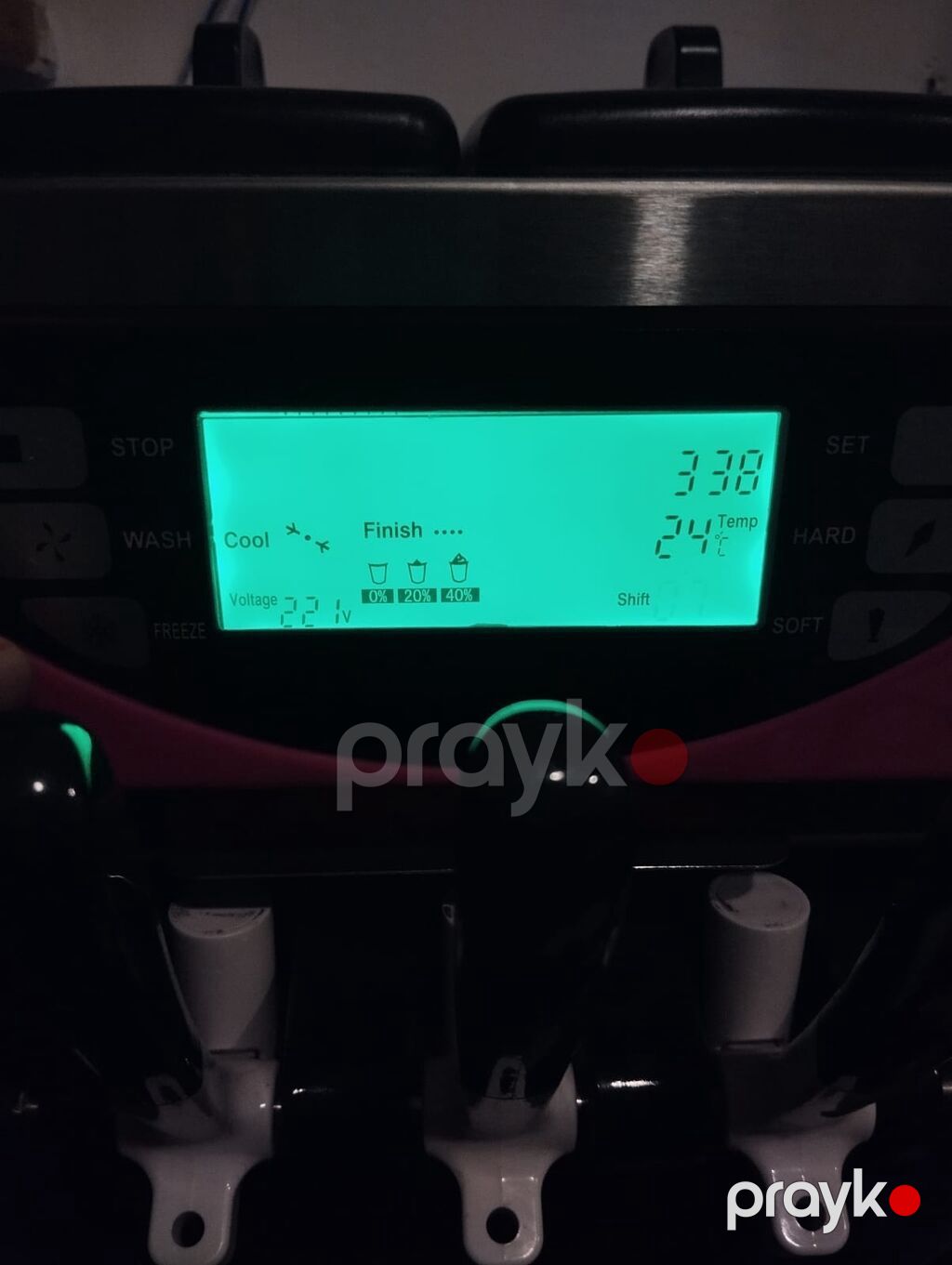 Dondurma aparatı – 3 kranlı, iki qarışım üçün Məhsul təsviri — Peşəkar mətbəx texnikası, Bakı (9)