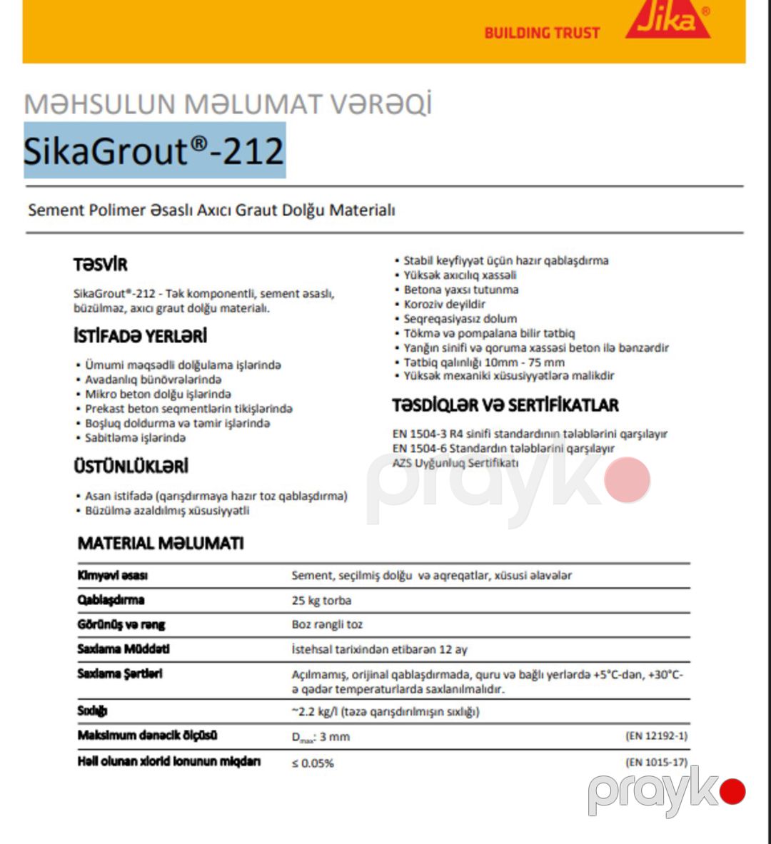 Təmir dolğusu "SikaGrout -212" — Təmir və inşaat, Bakı (2)