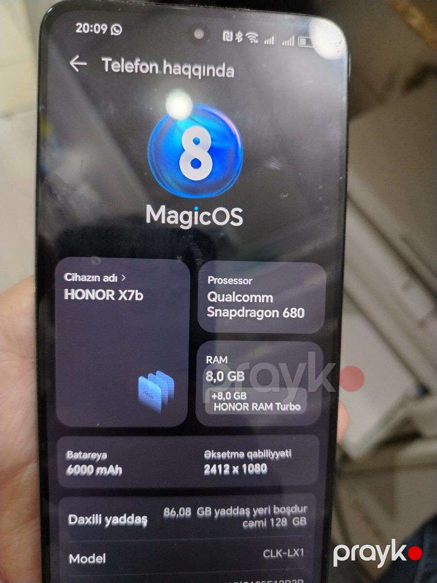 Honor X7b Emerald Green 128GB/8GB — Smartfonlar, Bakı (4)