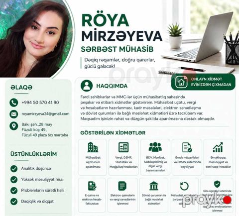 Mühasib işi axtarıram — Bakı