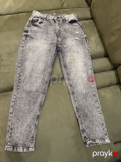Məhsul: Daş yuyulmuş boz cins şalvar - Parça: klassik denim, yüngül — Bakı