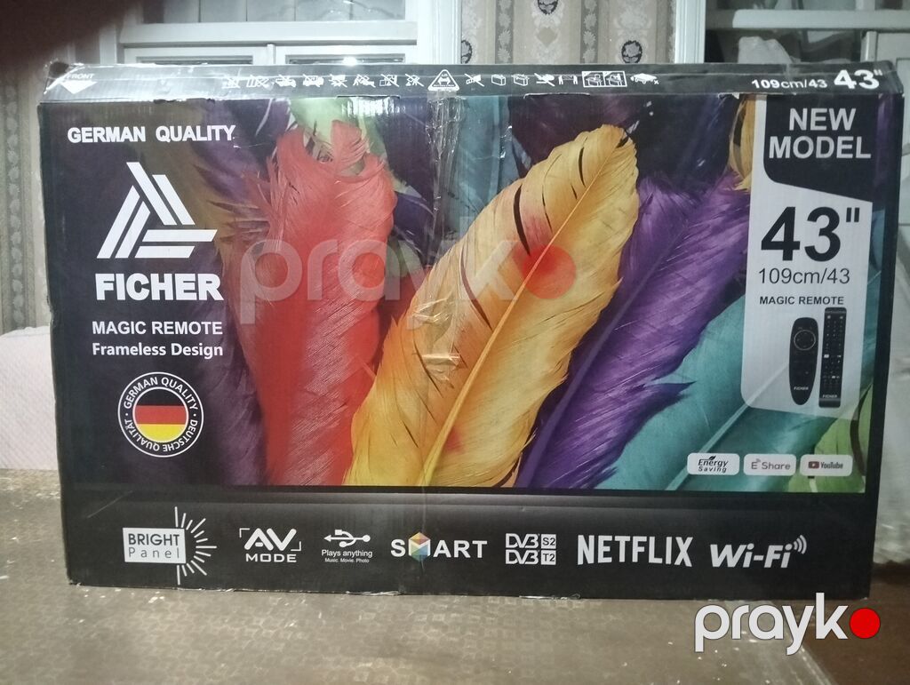 Fıcher 43" (109 sm) Smart TV - Frameless (çərçivəsiz) dizayn - Magic — Televizorlar, Şəmkir (4)